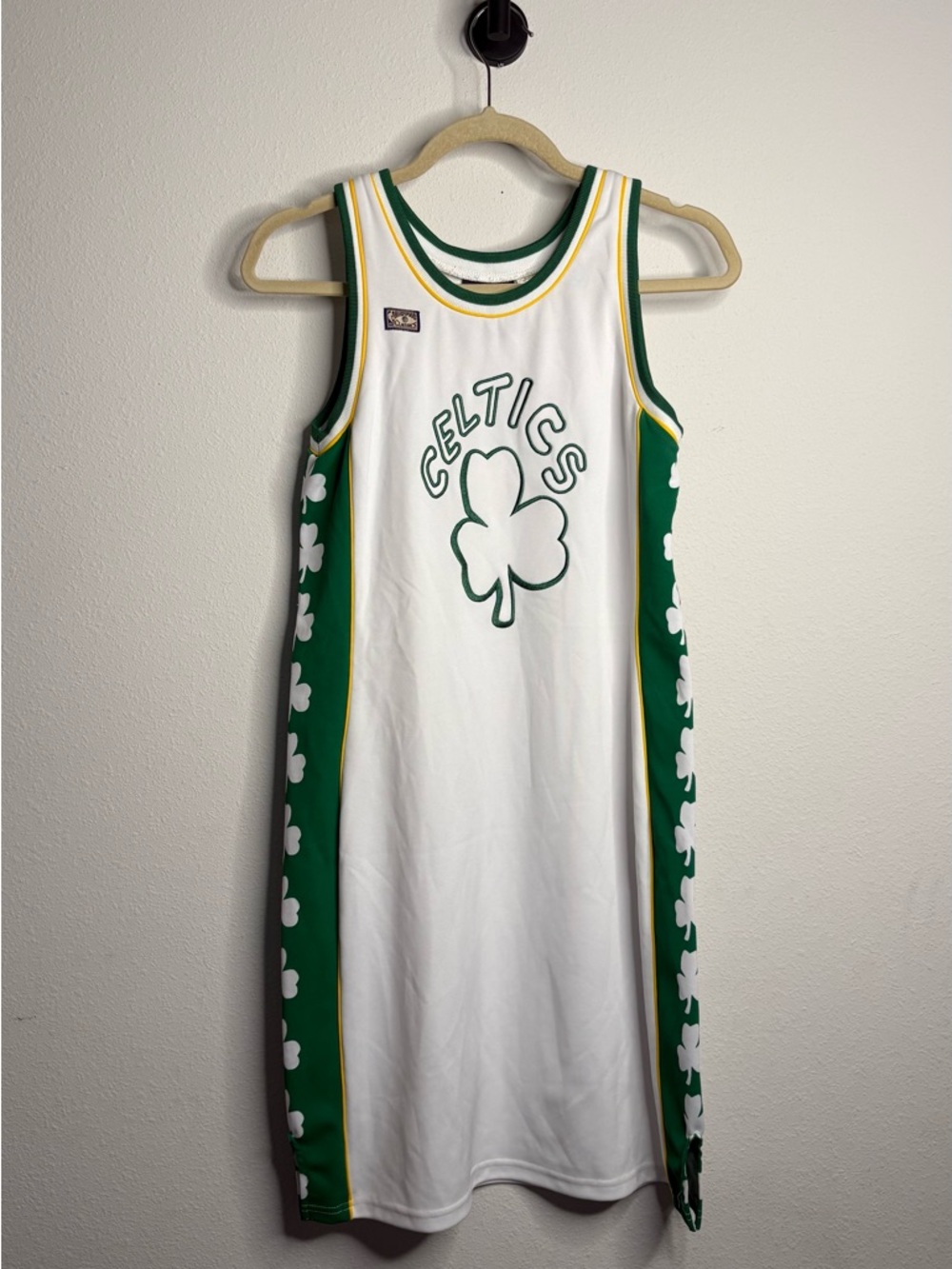 Vintage White and Green Celtics Midi Dress - Picture 6 of 6